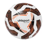 uhlsport Resist Synergy Football Jeunes et Adultes, Blanc/Noir/Fluo Orange, 4