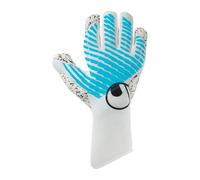 uhlsport Gants de Gardien de But de Football Fangmaschine Cybertec - Supergrip+ HN, 9, Blanc/Cyber Bleu/Noir