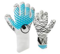 uhlsport Gants de Gardien de But de Football Fangmaschine Cybertec - Ultragrip SC, Blanc/Cyber Bleu/Noir, 9