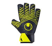 uhlsport Gants de Gardien de But de Football pour Enfants - Prediction Starter Soft, Marine/Blanc/Jaune Fluo, 5