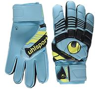 uhlsport Gants de Gardien de But Eliminator Super Soft 9,5 Eisblau/Schwarz/Fluo Gelb