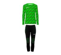 Uhlsport Garçon Progressive Goalkeeper Set Junior Maillot De Gardien But, Vert Fluo/Noir, 164 EU