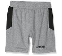 uhlsport Goal Short Mixte Enfant, Gris Foncé Mélange/Noir, FR : XXS (Taille Fabricant : 116)