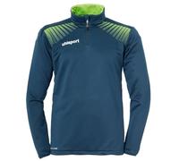 uhlsport Goal Sweat-Shirt 1/4 Zip Mixte Enfant, Petrol/Flash Vert, FR : XS (Taille Fabricant : 164)