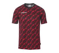 uhlsport Homme Progressive 28 T-Shirt À Manches Courtes Maillot De Foot, Noir/Rouge, XXL EU