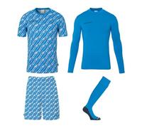 Uhlsport Homme Progressive Goalkeeper Set Maillot De Gardien But, Cyan/Blanc, XXL EU