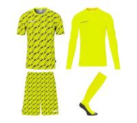 uhlsport Progressive Goalkeeper Set - Ensemble de Gardien de But Complet composé d'un Maillot, d'une Couche de Base, d'un Pantalon et de Chaussettes - Ensemble de Maillot pour Enfants et Adultes