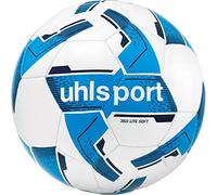 uhlsport Lite Soft 350 Ballon d'entraînement pour Enfant de 10 à 12 Taille 5 Blanc/Cyan/Marine