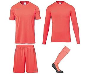 Uhlsport Mixte Enfant Score Ensemble De Gardien But, Rouge (Fluo/Gris), 8 Ans EU