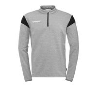 uhlsport Mixte Squad 27 1/4 Zip Top Pull-over De Sport, Gris Foncé Chiné/noir, 152 EU