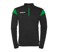 uhlsport Mixte Squad 27 1/4 Zip Top Pull-over De Sport, Noir/vert Fluo, 140 EU