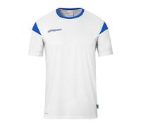 uhlsport Mixte Squad 27 À Manches Courtes Maillot De Foot, Blanc/Azur, 164 EU