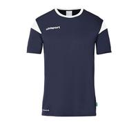 uhlsport Mixte Squad 27 À Manches Courtes Maillot De Foot, Bleu Marine/Blanc, 140 EU