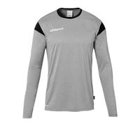 uhlsport Mixte Squad 27 Manches Longues Maillot De Foot, Gris Foncé Chiné/Noir, XL EU