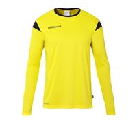 uhlsport Mixte Squad 27 Manches Longues Maillot De Foot, Jaune Citron/Noir, 116 EU