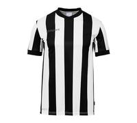 uhlsport Mixte Stripe Shirt Manches Courtes Retro, Noir/Blanc, L EU