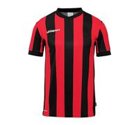 uhlsport Mixte Stripe Shirt Manches Courtes Retro, Noir/Rouge, XXL EU
