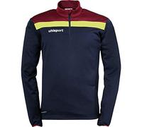 uhlsport Offense 23 1/4 Zip Top Football Apparel Homme, Bleu Azur/Bleu Marine/Citron Vert, 116 cm