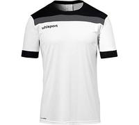 uhlsport Offense 23 Maillot de Football à Manches Courtes pour Homme 13-14 Ans Noir/Anthracite/Blanc