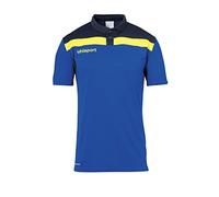 uhlsport Offense 23 Polo Shirt Football Apparel Homme, Bleu Marine/Bordeaux/Jaune Fluo, S