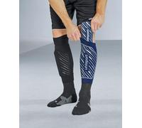 uhlsport Speedshield protège-Tibias de Football pour Enfants et Adultes - protège Tibia Foot Enfant Ultra-léger - Respirant et léger avec Bas de Compression élastique, Bleu Marine