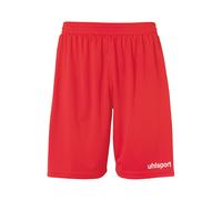 uhlsport Performance Shorts Shorts de Sport pour Hommes Football Soccer Fitness Randonnée Cyclisme Course à Pied - 100% Polyester recyclé - Rouge/Blanc - Taille 116