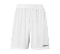 uhlsport Performance Shorts Shorts de Sport pour Hommes Football Soccer Fitness Randonnée Cyclisme Course à Pied - 100% Polyester recyclé - Blanc/Noir - Taille 116