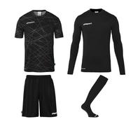 uhlsport Prediction Torwart Set Ensemble Maillot, Noir, 8-9 Ans Mixte