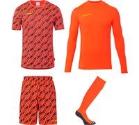 Uhlsport Progressive Ensemble de gardien Jr Rouge 140