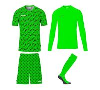 uhlsport Progressive Goalkeeper Set - Ensemble de Gardien de But Complet composé d'un Maillot, d'une Couche de Base, d'un Pantalon et de Chaussettes - Ensemble de Maillot pour Enfants et Adultes