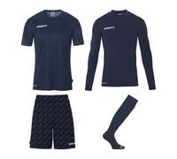 uhlsport Progressive Goalkeeper Set - Ensemble de Gardien de But Complet composé d'un Maillot, d'une Couche de Base, d'un Pantalon et de Chaussettes - Ensemble de Maillot pour Enfants et Adultes