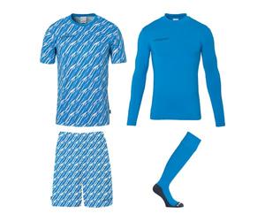 uhlsport Progressive Goalkeeper Set - Ensemble de Gardien de But Complet composé d'un Maillot, d'une Couche de Base, d'un Pantalon et de Chaussettes - Ensemble de Maillot pour Enfants et Adultes