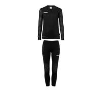 uhlsport REACTION GOALKEEPER Ensemble de gardien de but de football pour jeunes - T-shirt et pantalon rembourrés - Vêtements de gardien de but complets pour adolescents - Noir - Taille 164