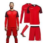 Uhlsport Reaction Set De Gardien De But Enfants - Rouge / Noir | Taille: 164