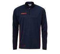 uhlsport Score 1/4 Chemise a Manches Longues Mixte Enfant, Marine/Fluo Rouge, FR : XS (Taille Fabricant : 164)