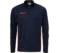 uhlsport Score 1/4 Zip Shirt Homme Sweatshirt, Marine/Fluo Rouge, FR : 2XL (Taille Fabricant : XXL)