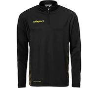 uhlsport Score 1/4 Zip Shirt Homme Sweatshirt, Noir/Fluo Jaune, FR : S (Taille Fabricant : S)