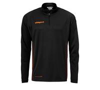 uhlsport Score 1/4 Zip Shirt Homme Sweatshirt, Noir/Fluo Orange, FR : 2XL (Taille Fabricant : XXL)