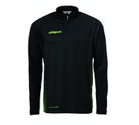uhlsport Score 1/4 Zip Shirt Homme Sweatshirt, Noir/Fluo Vert, FR : M (Taille Fabricant : M)