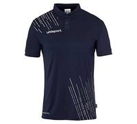 uhlsport Score 26 Poly Hommes Garcon, Polo Tee Shirt Football Fitness Gym pour Les Adultes et Les Jeunes, Bleu Marine/Blanc, L Men's