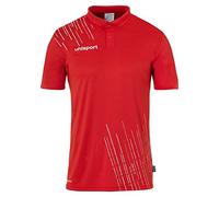 uhlsport Score 26 Poly Hommes Garcon, Polo Tee Shirt Football Fitness Gym pour Les Adultes et Les Jeunes, Rouge/Blanc, L Men's