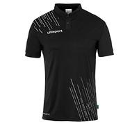 uhlsport Score 26 Poly Hommes Garcon, Polo Tee Shirt Football Fitness Gym pour Les Adultes et Les Jeunes, Noir/Blanc, L Men's