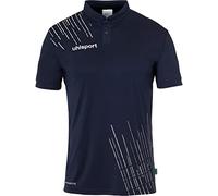 uhlsport Score 26 Poly Hommes Garcon, Polo Tee Shirt Football Fitness Gym pour Les Adultes et Les Jeunes, Bleu Marine/Blanc, 4XL Men's