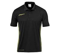 uhlsport Score Polo Mixte Enfant, Noir/Fluo Jaune, FR : XXS (Taille Fabricant : 140)