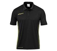 uhlsport Score Polo Mixte Enfant, Noir/Fluo Jaune, FR : XXS (Taille Fabricant : 152)