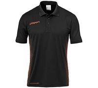 uhlsport Score Polo Mixte Enfant, Noir/Fluo Orange, FR : XS (Taille Fabricant : 164)