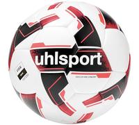 uhlsport Soccer Pro Synergy Balles Ballon de Football pour Le Jeu et l'entraînement FIFA Basic Blanc/Noir/Rouge Fluo 4