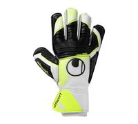 uhlsport Soft Advanced Gants de Gardien de But de Football - Enfants et Adultes - Fixation du Poignet, 10.5, Blanc/Jaune Fluo/Noir