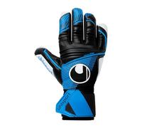 uhlsport Soft HN Comp Football Gants de Gardien de But Enfants et Hommes Gants de Gardien de But, Noir/Bleu Fluo/Blanc, 7