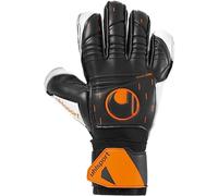 uhlsport Speed Contact Soft Flex Frame Gants de Gardien de But Football Soccer Adulte, Jeunes Noir/Blanc/Fluo Orange - Taille 6